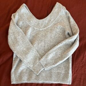 Grey H&M Off the Shoulder Sweater